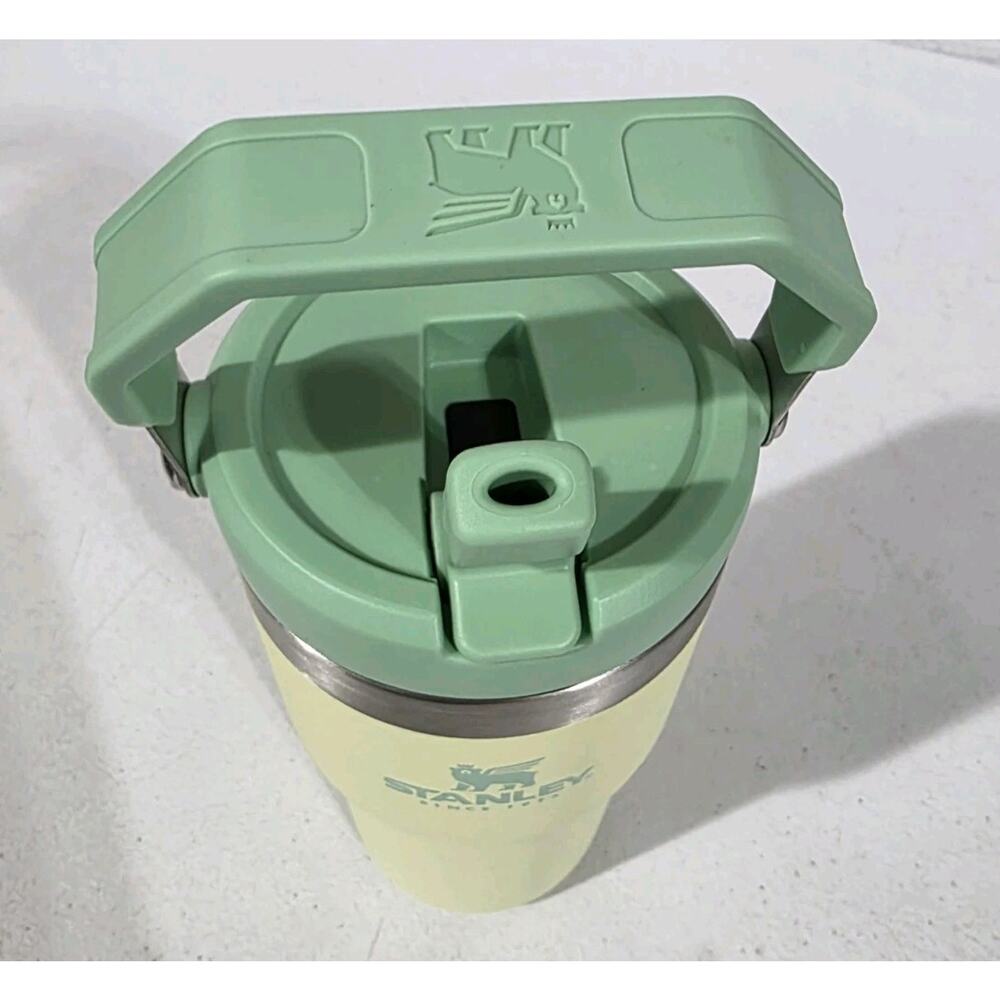 Stanley IceFlow Flip Straw 20 oz Tumbler Water Bottle Green Carry Handle - Picture 3 of 5